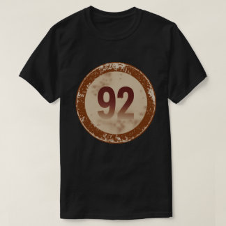Camiseta Número 92 Vintage con Efecto de Desgaste