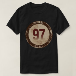 Camiseta Número 97 Vintage con Distorsión