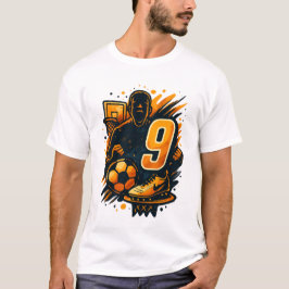 Camiseta Número 9 Tee de Energía Deportiva - Baloncesto y f