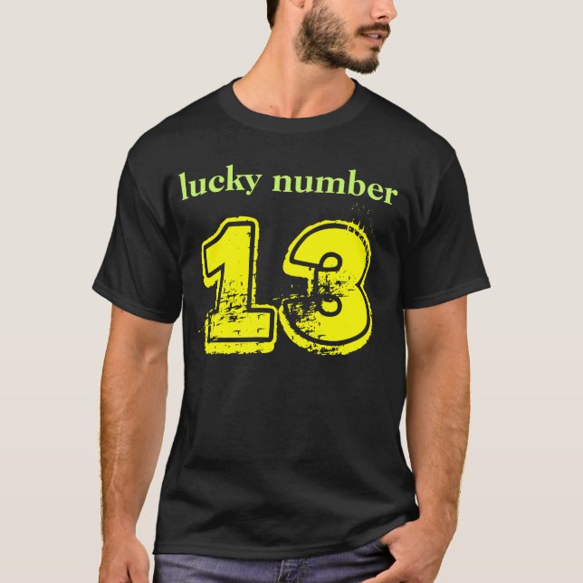 Camiseta número afortunado 13 (Anverso)