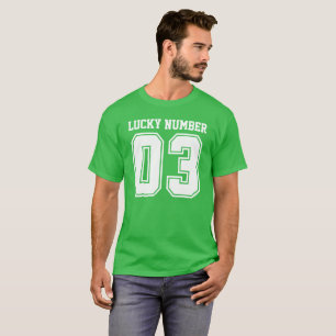 Camiseta Número afortunado personalizado TRES