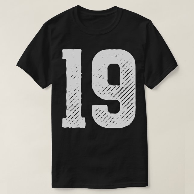 Camiseta Número bruto 19 1 (Diseño del anverso)