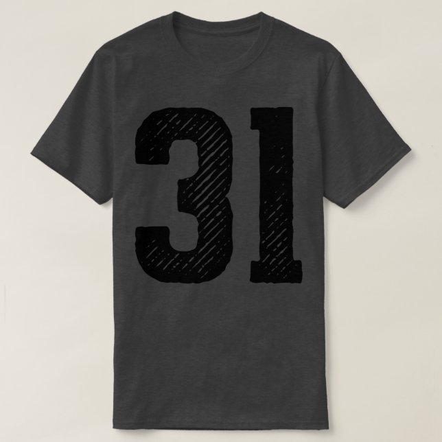 Camiseta Número bruto 31 1 (Diseño del anverso)