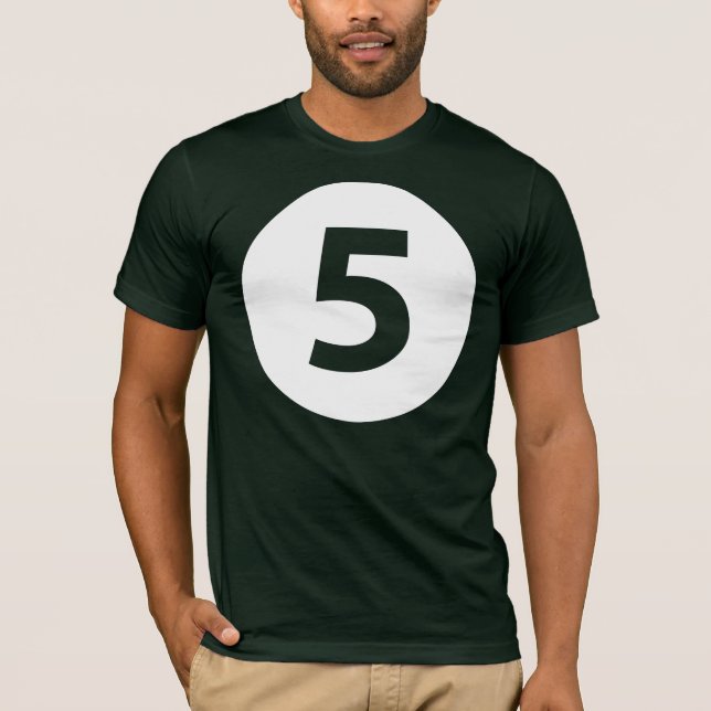 Camiseta Número cinco (Anverso)