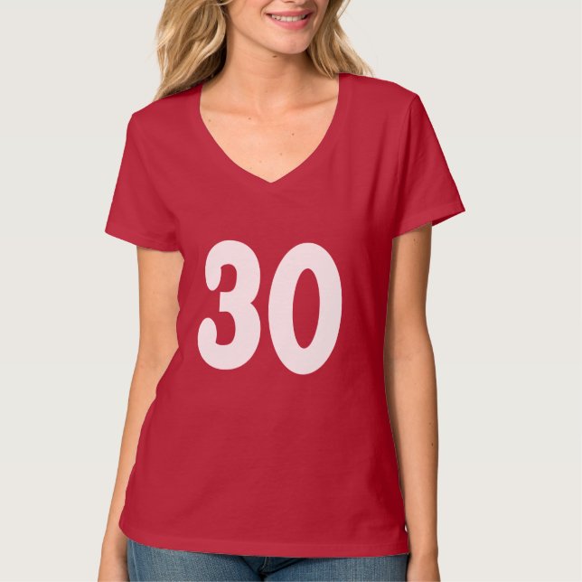 Camiseta Número con clase 30 (Anverso)