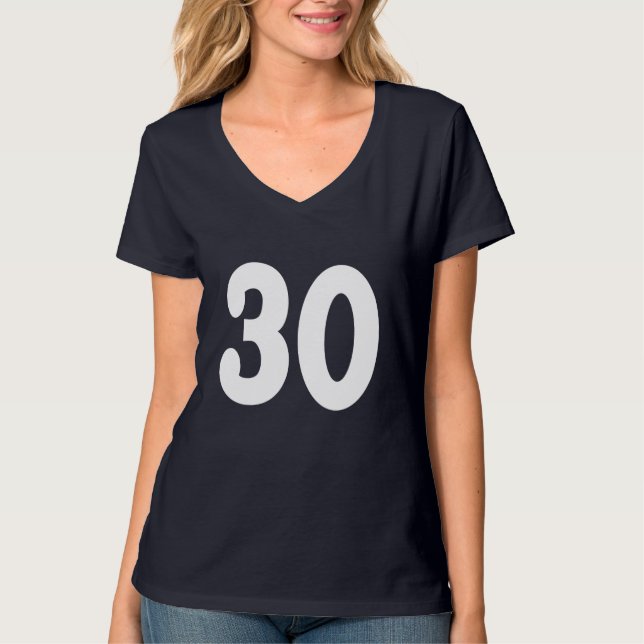 Camiseta Número con clase 30 (Anverso)
