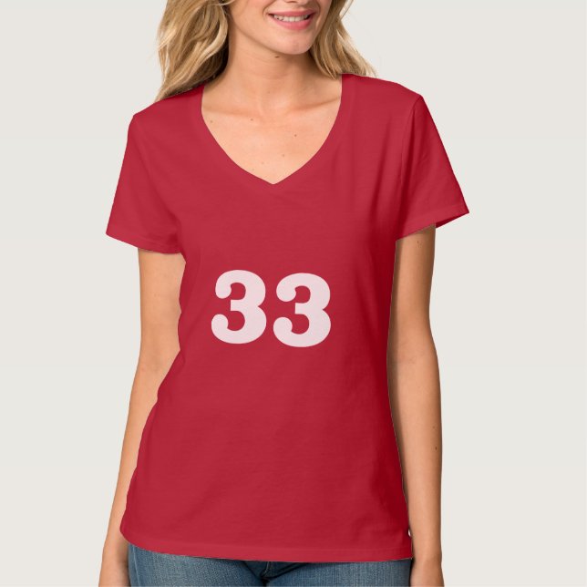 Camiseta Número con clase 33 (Anverso)