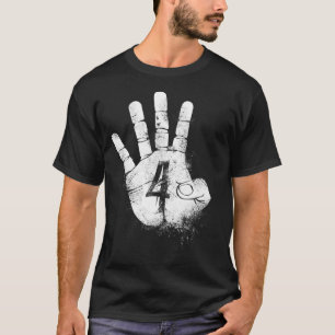 Camiseta NÚMERO CUATRO 4 Formas fantásticas de decir Hola A