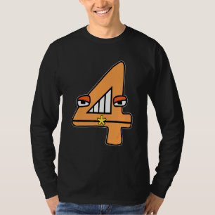 Camiseta Número Cuto Cuatro Niños Que Coinciden Con El Mal 