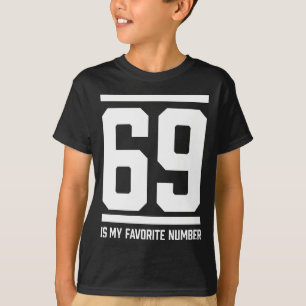 Camiseta Número de 69 favoritos