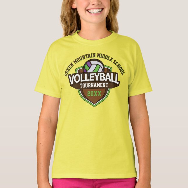 Camiseta Número de año del Torneo de Voleibol personalizado (Anverso)
