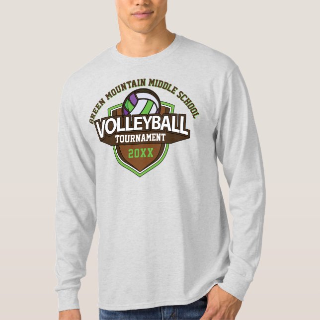 Camiseta Número de año del Torneo de Voleibol personalizado (Anverso)