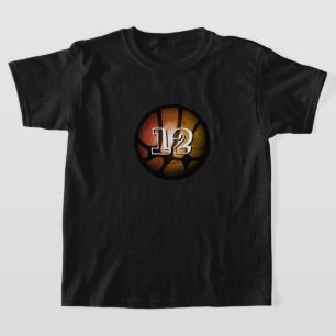 Camiseta Número de baloncesto de baloncesto de metal negro 