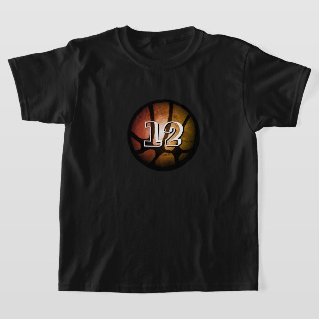 Camiseta Número de baloncesto de baloncesto de metal negro  (Distribución)