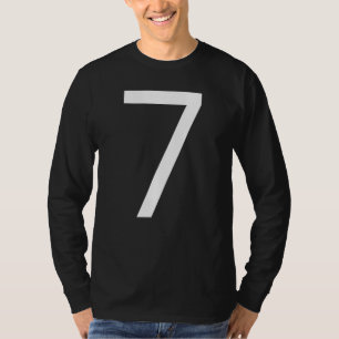 Camiseta Número de cumpleaños 7 Monograma Fuente Poppins In