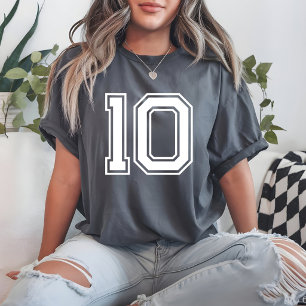 Camiseta Número de día de juego de fútbol universitario per