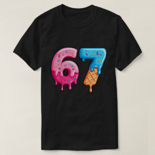 Camiseta Número de donut y helados por cumpleaños 67
