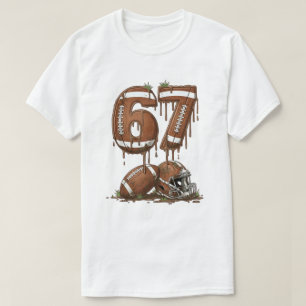 Camiseta Número de fútbol 67 Deportes estilo grunge embarra