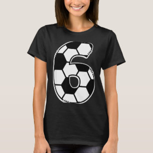 Camiseta Número de fútbol 6 Cumpleaños de niños de fútbol M
