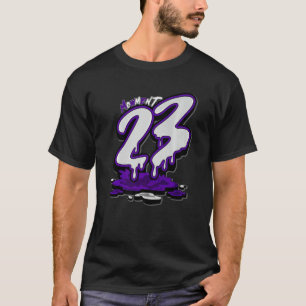 Camiseta Número de goteo 23 Iris oscuro 30 coincidente