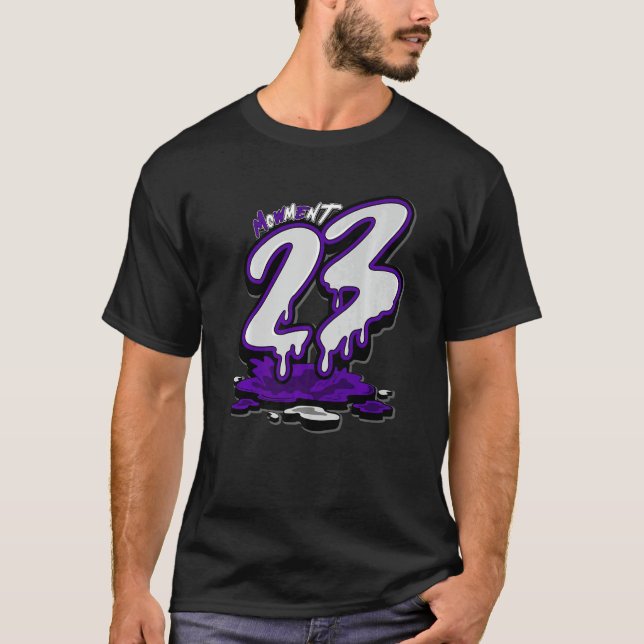 Camiseta Número de goteo 23 Iris oscuro 30 coincidente (Anverso)