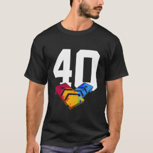 CAMISETA NÚMERO DE JUEGO DE SACK 40 AÑOS CORNHOLE 40 CUMPLE