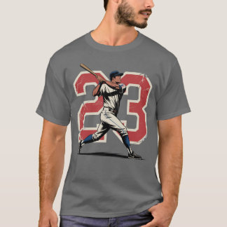 Camiseta número de jugador de béisbol vintage 23 graphic(Up