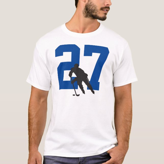 Camiseta Número de jugador de hockey personalizado (Anverso)