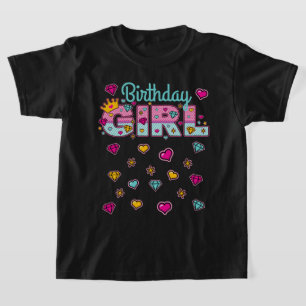 Camiseta Número de la Corona del Chica de Cumpleaños de la 