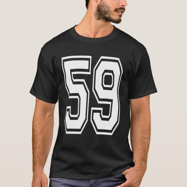 Camiseta Número de la Escuela de Cumpleaños 59 (Anverso)