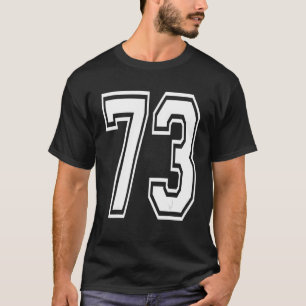 Camiseta Número de la Escuela de Cumpleaños 73