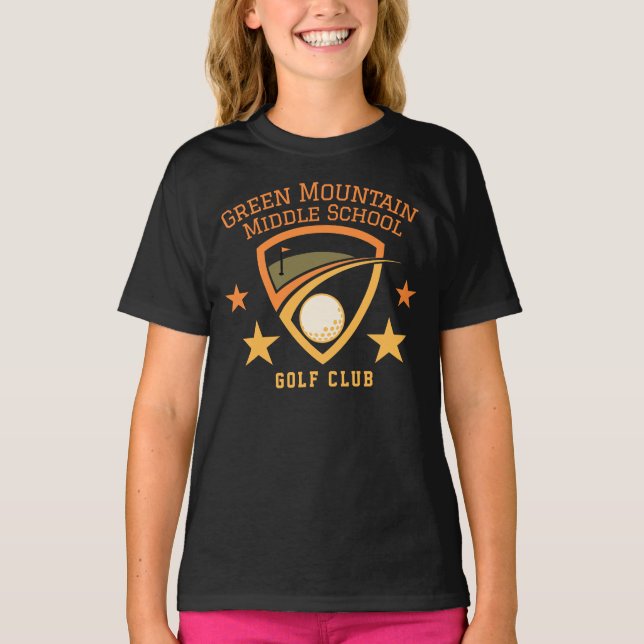 Camiseta Número de la Liga del Club de Golf de la Escuela p (Anverso)