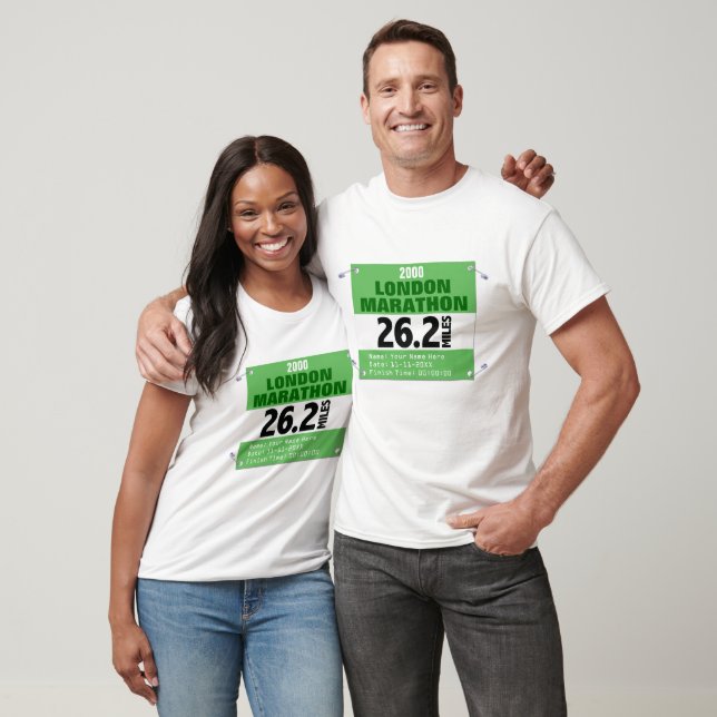 Camiseta Número de la maratón personalizado de Londres, 26, (Unisexo)