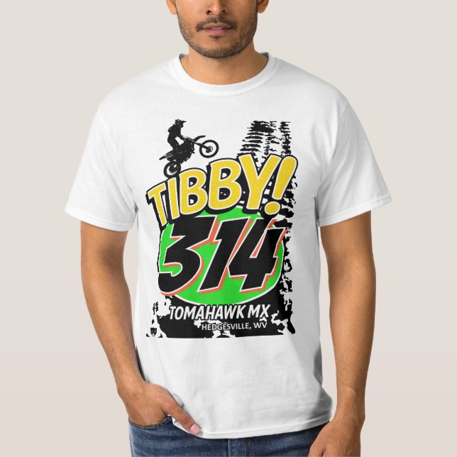 Camiseta Número de las Carreras de la bici de la suciedad (Anverso)