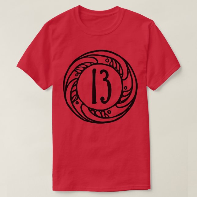 Camiseta Número de mala suerte 13 (Diseño del anverso)