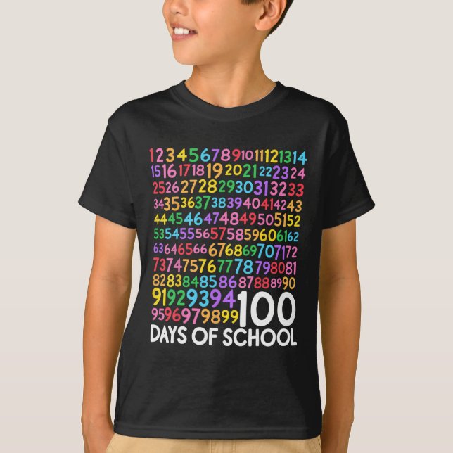 Camiseta Número De Matemáticas De 100 Días En El Día De La  (Anverso)