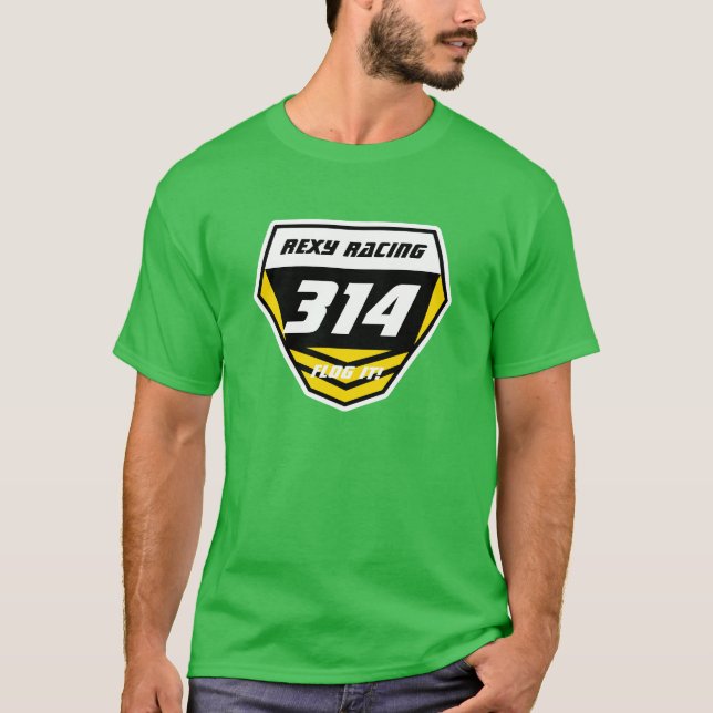 Camiseta Número de matrícula conocido de encargo: Amarillo (Anverso)