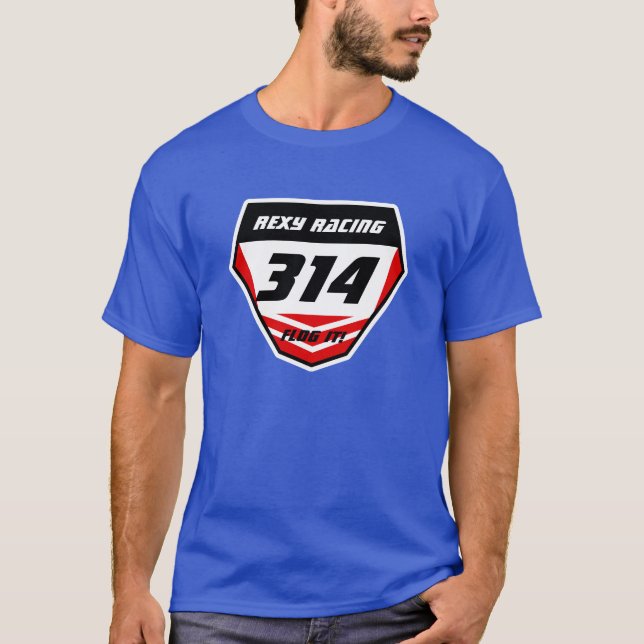 Camiseta Número de matrícula conocido de encargo: Rojo - (Anverso)