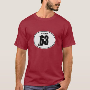 Camiseta Número de matrícula de la bici de la suciedad de