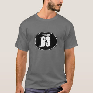 Camiseta Número de matrícula de la bici de la suciedad del