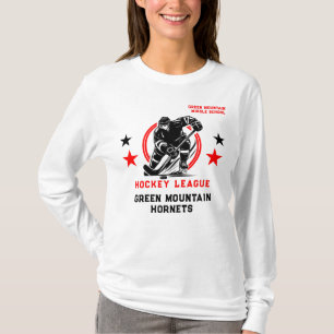 Camiseta Número de nombre de la Liga de Clubes de Hockey so