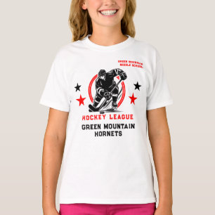 Camiseta Número de nombre de la Liga de Clubes de Hockey so