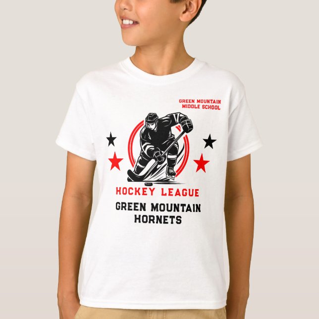 Camiseta Número de nombre de la Liga de Clubes de Hockey so (Anverso)
