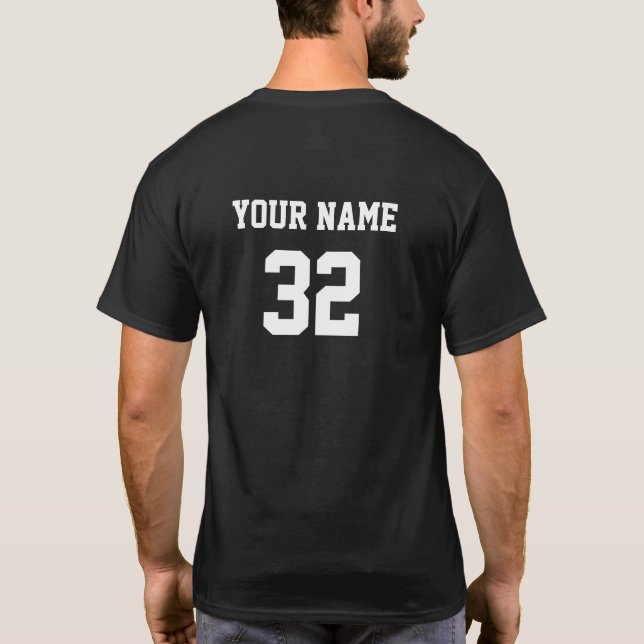 Camiseta Número de nombre personalizado hacia atrás (Reverso)