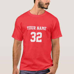 Camiseta Número de nombre personalizado hacia atrás