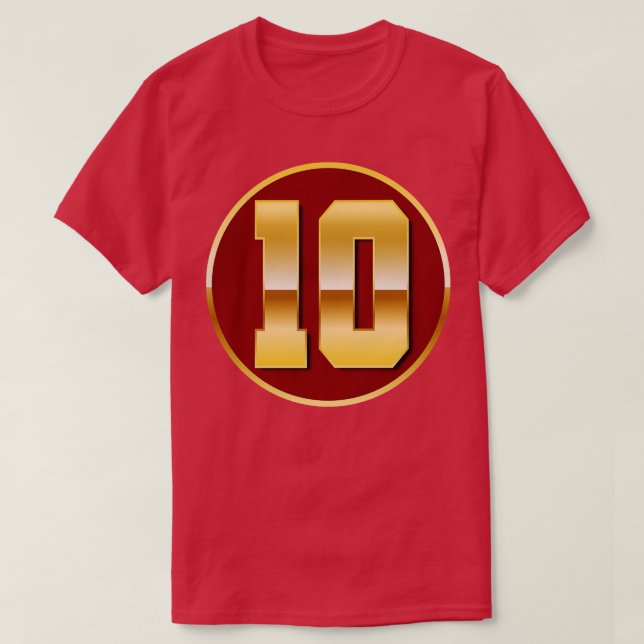 Camiseta Número de oro 1 (Diseño del anverso)