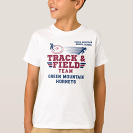 Camiseta Número de pista y de nombre del equipo de campo de