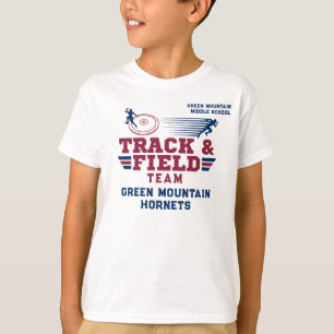 Camiseta Número de pista y de nombre del equipo de campo de