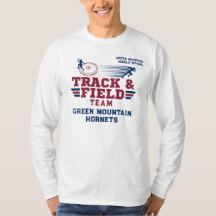 Camiseta Número de pista y de nombre del equipo de campo de