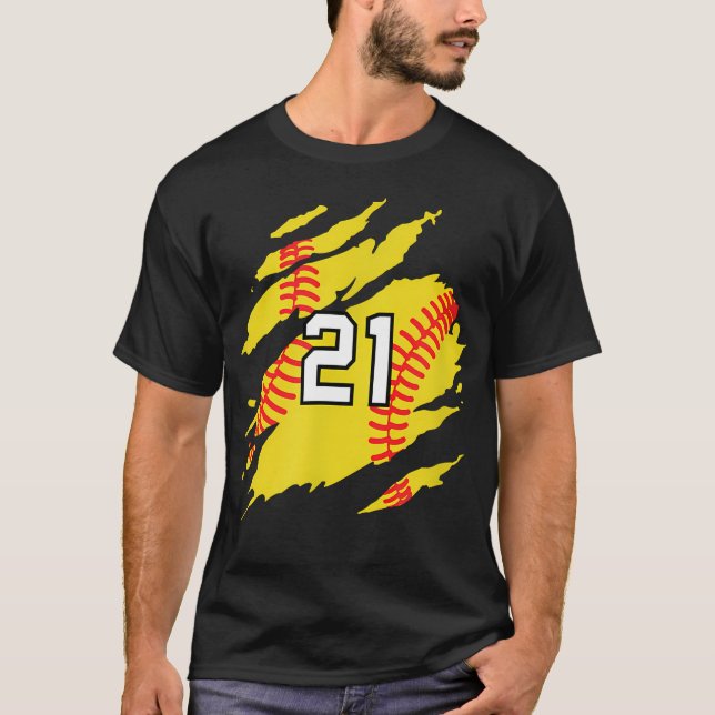 Camiseta Número de Softbol (Anverso)